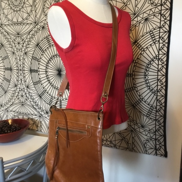 NikNok Real Leather Beige/Tan Shoulder Strap Satchel Handbag Laptop Bag - Picture 6 of 6